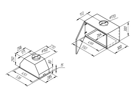 картинка Встраиваемая вытяжка KUPPERSBERG INBOX 54 W от магазина SEFI