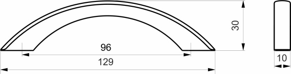 картинка Ручка меб. скоба пластик. PS07/C7 96 черный матовый AKS от магазина SEFI
