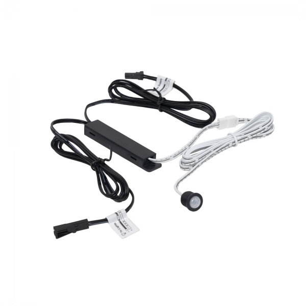 картинка Выключатель бесконтактный на движение (PIR), врезной/накладной, 12/24V, 60W/100W, черный, AKS от магазина SEFI