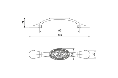картинка Ручка меб. скоба мет. EMPRESS 96 старое золото AKS от магазина SEFI