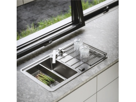 картинка Мойка RANDO 30 SAT 790 X 500 в комплекте с сифоном 1127251 от магазина SEFI