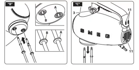 картинка Ручной миксер Smeg HMF01RDEU от магазина SEFI