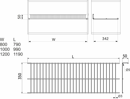 картинка Полка для обуви 1000*350, белый РП от магазина SEFI