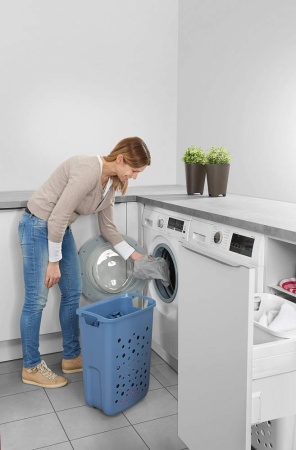 картинка Система хранения белья Laundry Carrier 66л на выдвижной фасад 450 мм, 2 корзины, цвет - белый от магазина SEFI