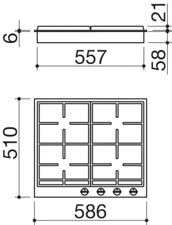 картинка Газовая варочная панель Barazza 1PBFV64 от магазина SEFI