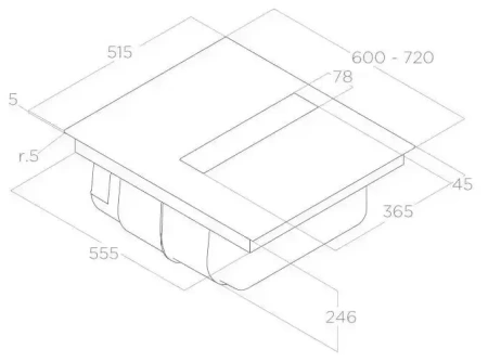 картинка Индукционная варочная панель с вытяжкой ELICA NIKOLATESLA FIT BL/A/72 от магазина SEFI
