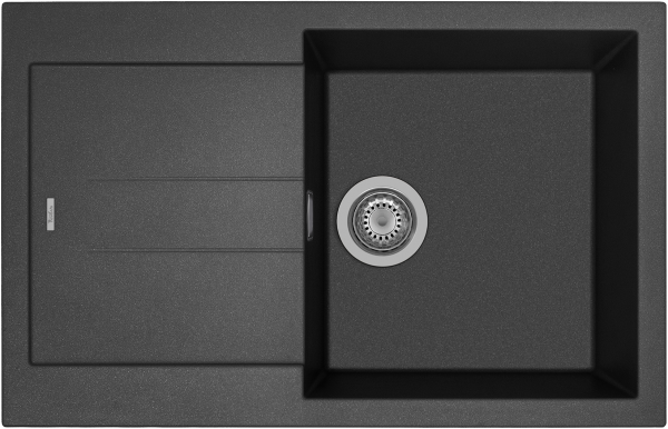 картинка Мойка Rivelato LUMO 7850 1-чаш 780*500 Черный 502 от магазина SEFI