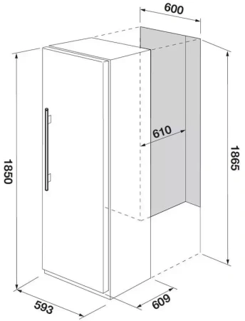 картинка Встраиваемая холодильная камера Fulgor Milano FRSI 401 FED X от магазина SEFI