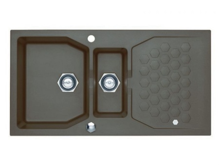 картинка Мойка ALVEUS SENSUAL 60 GRANITAL+ TWILIGHT-G05M 900x610x200;1+1/2 с сифоном 1104729, от магазина SEFI