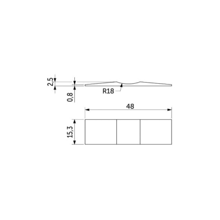 картинка Стопор пластиковый SENATOR AKS для классической и узкой сис-мы от магазина SEFI