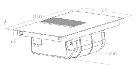 картинка Elica варочная панель с вытяжкой NIKOLATESLA PRIME S BL/A/83 от магазина SEFI