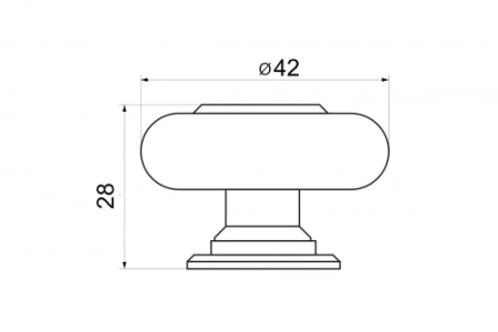 картинка Ручка меб. кнопка пластик. PATREX №20, коричневый/золото AKS от магазина SEFI