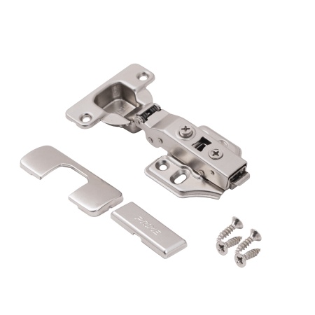 картинка Петля накладная с доводчиком 48мм h2 clip-on PRIME by AKS (саморезы, заглушки) д/фасадов до 28мм (упак.-2шт.) от магазина SEFI