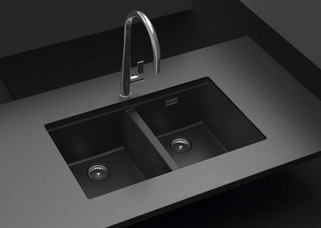 картинка Кухонная мойка подстольного монтажа SCHOCK GREENWICH 80-2U CRISTADUR серебристый камень от магазина SEFI