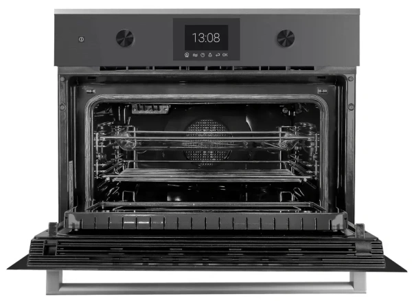 картинка Компактный духовой шкаф с микроволнами Kuppersbusch CBM 6350.0 GPH 6 Black Steel от магазина SEFI