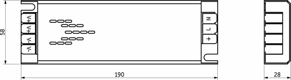 картинка Блок питания Indoor 150W/24V, серия 6, быстрозажимные клеммы, AKS от магазина SEFI