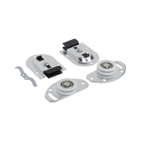 картинка Комплект FAST для 1 раздвижной двери LAGUNA 50 кг (ролики верх и низ, стопор) от магазина SEFI