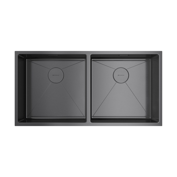 картинка Мойка Omoikiri Taki 86-2-U/IF Side-GM нерж. сталь/вороненая сталь от магазина SEFI