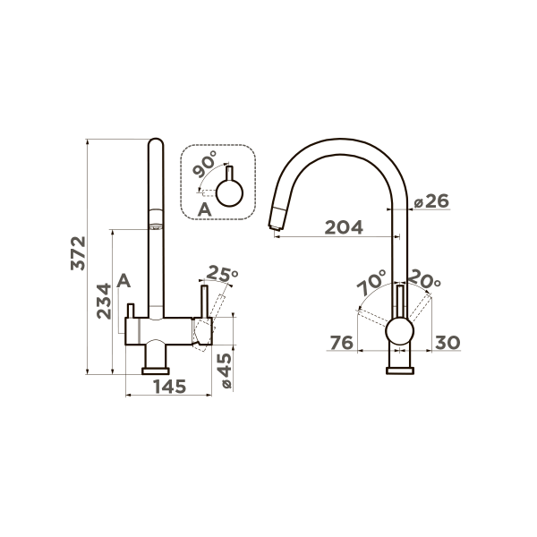 картинка Смеситель Omoikiri Yamada-P-PL латунь/платина от магазина SEFI