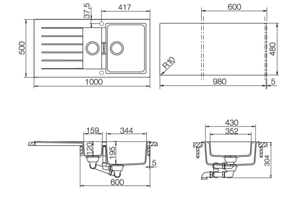 картинка Кухонная мойка SCHOCK SIGNUS 60D CRISTADUR магнолия от магазина SEFI