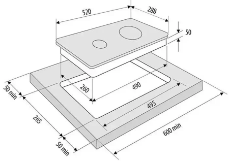 картинка Индукционная варочная панель KRONA VENTO 30 BL от магазина SEFI