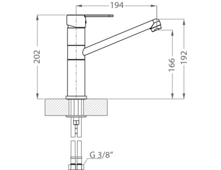 картинка Мойка ALVEUS INTERMEZZO 70 GRANITAL CONCRETE-G81  780X480X200;1+1/2 в ком.с сифоном 1117293, от магазина SEFI