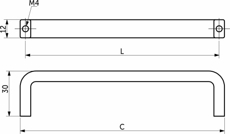 картинка Ручка меб. скоба алюм. STRIPS 320/327 черный матовый, AKS магазин SEFI являющийся официальным дистрибьютором в России  картинка Ручка меб. скоба алюм. STRIPS 320/327 черный матовый, AKS от магазина SEFI
