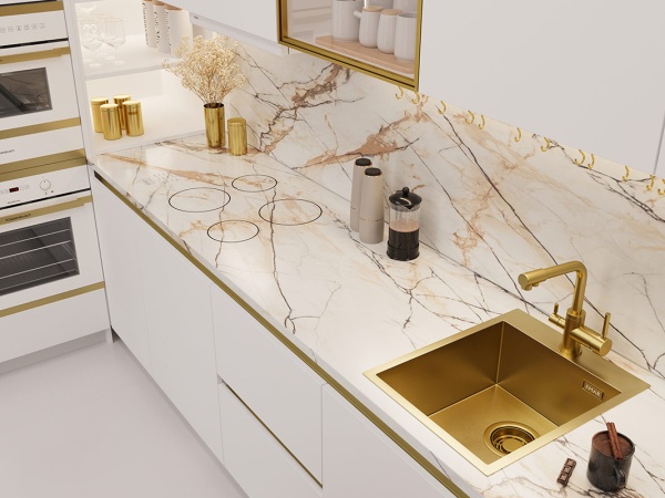 картинка Мойка EMAR 128A, покрытие PVD, цвет Золото от магазина SEFI