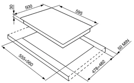 картинка Газовая варочная панель Smeg SRV864POGH от магазина SEFI