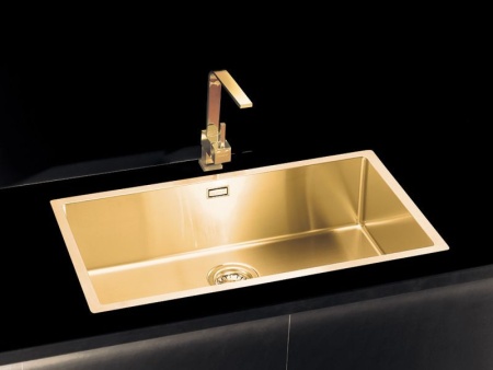 картинка Мойка Alveus QUADRIX MONARCH 60 BRONZE 740x400x200 в комплекте с выпуском без сифона от магазина SEFI