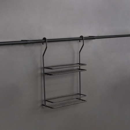 картинка Корзина на трубу d16 двойная малая CWJ116B черный AKS от магазина SEFI