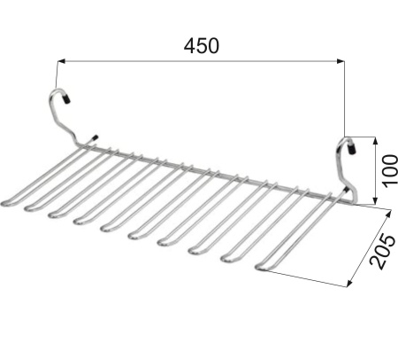 картинка Корзина на трубу d16 для бокалов большая ВJ103В хром AKS магазин SEFI являющийся официальным дистрибьютором в России  картинка Корзина на трубу d16 для бокалов большая ВJ103В хром AKS от магазина SEFI