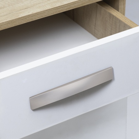 картинка Ручка меб. скоба мет. AVANTI 128 брашированный никель, AKS магазин SEFI являющийся официальным дистрибьютором в России  картинка Ручка меб. скоба мет. AVANTI 128 брашированный никель, AKS от магазина SEFI