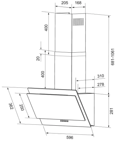 картинка Вытяжка Krona LEA 600 white S от магазина SEFI
