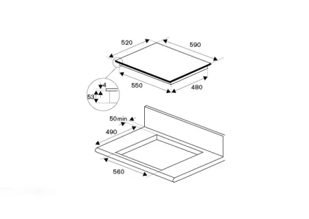 картинка Индукционная варочная панель Bertazzoni P604IC1B2NEE от магазина SEFI