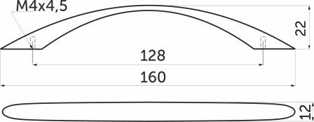 картинка Ручка меб. скоба мет. US26 128 хром AKS магазин SEFI являющийся официальным дистрибьютором в России  картинка Ручка меб. скоба мет. US26 128 хром AKS от магазина SEFI