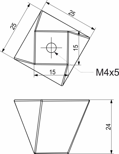картинка Ручка меб. кнопка мет. TECHNO графит, AKS от магазина SEFI