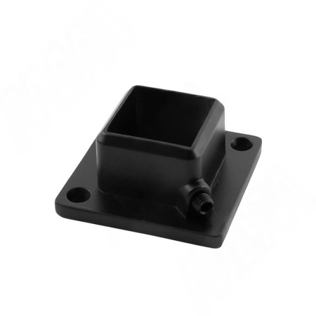 картинка Крепление (розетка) для квадр. трубы 25*25 QUADRO, черный AKS магазин SEFI являющийся официальным дистрибьютором в России  картинка Крепление (розетка) для квадр. трубы 25*25 QUADRO, черный AKS от магазина SEFI