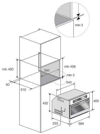 картинка Духовой шкаф Fulgor Milano FCO 4512 TM BK от магазина SEFI