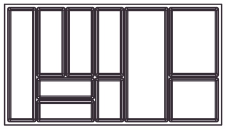 картинка Лоток BASIC Soft-Touch для столовых приборов, фасад 900 мм, для Blum Tandembox 500, орион серый от магазина SEFI