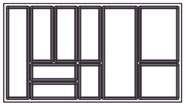 картинка Лоток BASIC Soft-Touch для столовых приборов, фасад 900 мм, для Blum Tandembox 500, орион серый от магазина SEFI