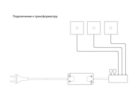 картинка Комплект: 3 светодиодных светильника ADRADO , комплект 3.6Вт, 350mA, 3 каб. 2м с раз.Bus, трансформатор серебристый/свет натуральный от магазина SEFI