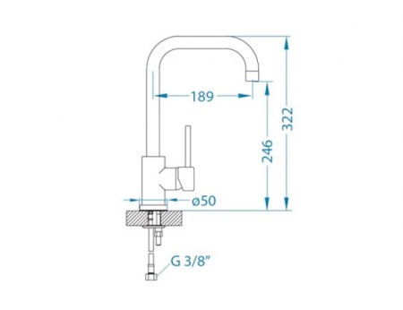 картинка Смеситель для мойки ALVEUS OZ MONARCH BLACK MATT от магазина SEFI