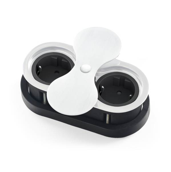 картинка Розетка Eight врезная в столешницу, цвет - белый от магазина SEFI