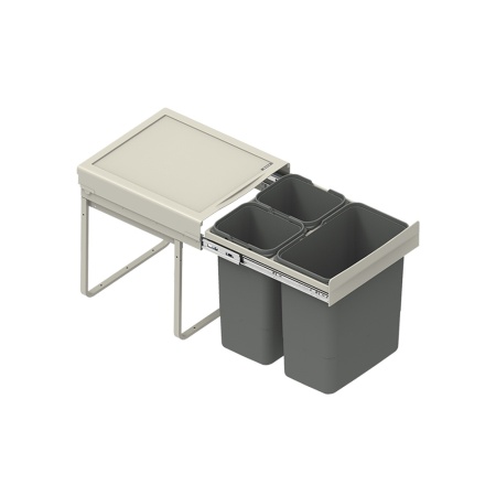 картинка Мусорные контейнеры выдвижные 400 JC601 (2*9LT, 1*20LT), серый REJS от магазина SEFI