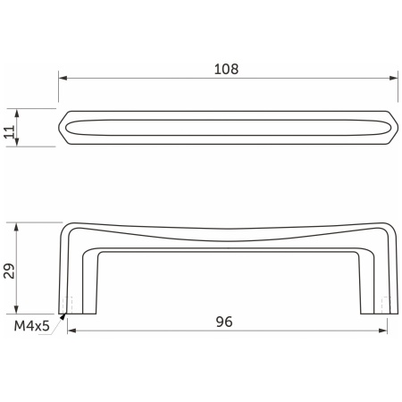 картинка Ручка меб. KUBIC-96, глянцевый никель, AKS от магазина SEFI