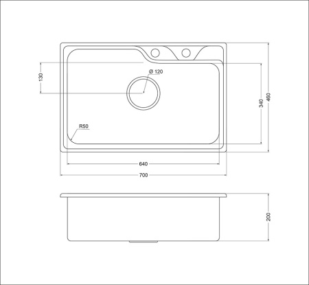 картинка Мойка Oulin CS210S, поверхность сатин от магазина SEFI