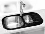 картинка Мойка Alveus WAVE UP 30 черный 760X5001+1/2, в компл.с сиф.1123353 от магазина SEFI