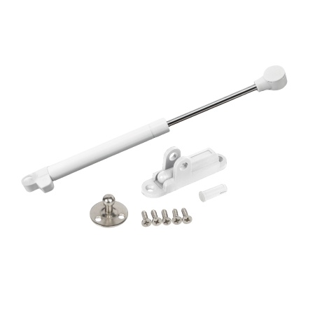 картинка Подъемник газовый верхний 100N с доводчиком и фиксацией в положении белый AKS от магазина SEFI