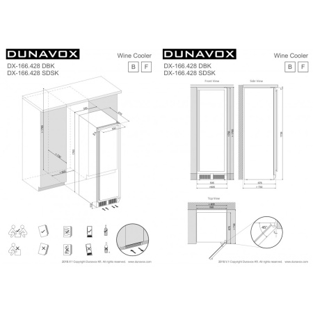 картинка Винный шкаф Dunavox DX-166.428SDSK от магазина SEFI